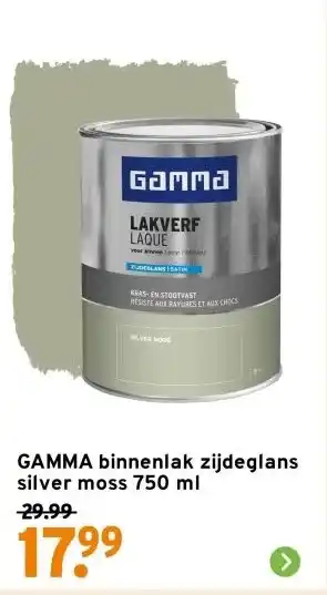 GAMMA GAMMA binnenlak zijdeglans silver moss 750 ml aanbieding