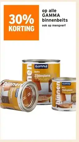 GAMMA alle GAMMA binnenbeits aanbieding