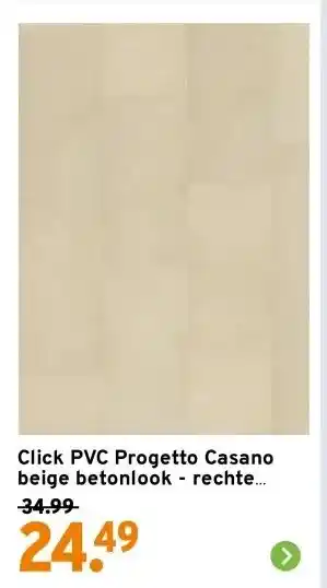 GAMMA Click PVC Progetto Casano beige betonlook - rechte stroken aanbieding