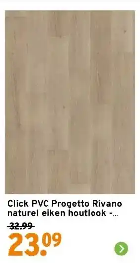 GAMMA Click PVC Progetto Rivano naturel eiken houtlook - rechte stroken aanbieding