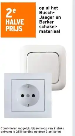 GAMMA al het Busch- Jaeger en Berker schakel- materiaal aanbieding