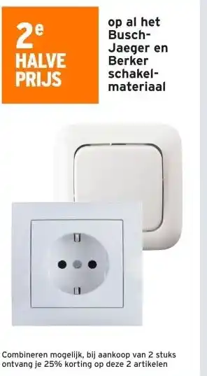 GAMMA al het Busch- Jaeger en Berker schakel- materiaal aanbieding