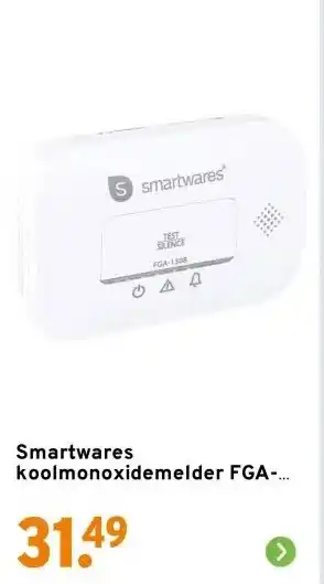 GAMMA Smartwares koolmonoxidemelder FGA-13081 3 jaar batterij aanbieding