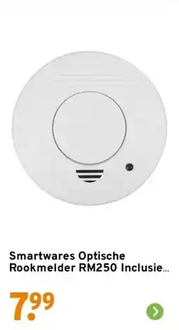 GAMMA Smartwares Optische Rookmelder RM250 Inclusief 1 jaar Batterij aanbieding