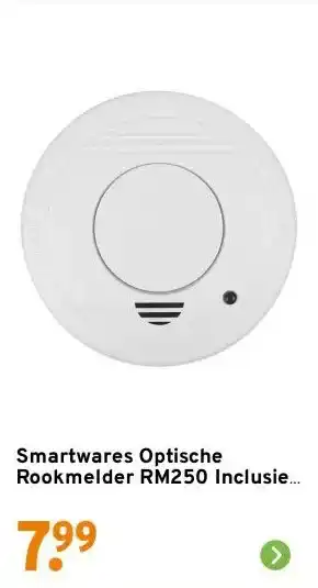 GAMMA Smartwares Optische Rookmelder RM250 Inclusief 1 jaar Batterij aanbieding