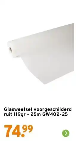 GAMMA Glasweefsel voorgeschilderd ruit 119gr - 25m GW402-25 aanbieding