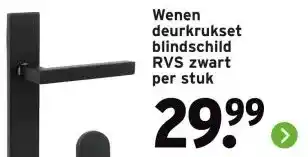GAMMA Wenen deurkrukset blindschild RVS aanbieding