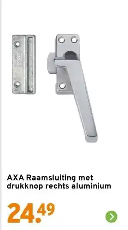 GAMMA AXA Raamsluiting met drukknop rechts aluminium aanbieding