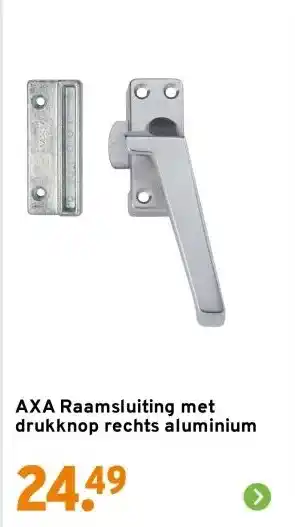 GAMMA AXA Raamsluiting met drukknop rechts aluminium aanbieding