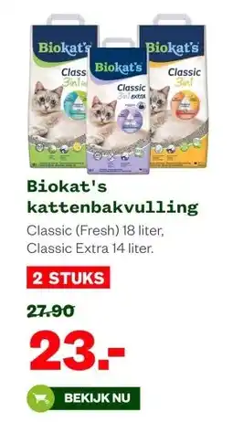 Welkoop Biokat's kattenbakvulling aanbieding
