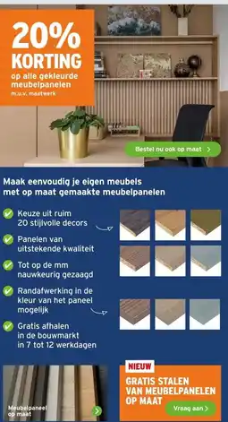 GAMMA Meubelpaneel op maat aanbieding