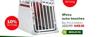 Welkoop 4Pets auto benches aanbieding