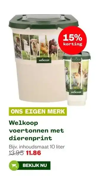 Welkoop Welkoop voertonnen met dierenprint aanbieding