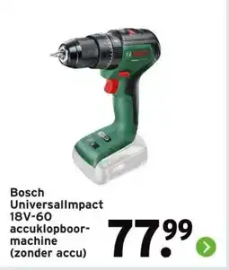 GAMMA Bosch Universallmpact 18V-60 accuklopboor- machine aanbieding