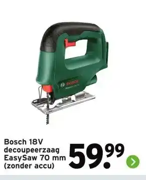 GAMMA Bosch 18V decoupeerzaag EasySaw aanbieding
