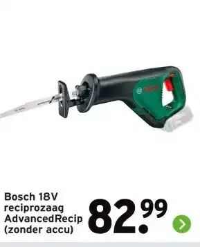GAMMA Bosch 18V reciprozaag Advanced Recip (zonder accu) aanbieding