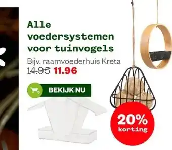 Welkoop Alle voedersystemen voor tuinvogels aanbieding