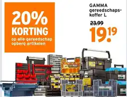 GAMMA GAMMA gereedschaps- koffer L aanbieding