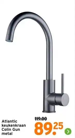 GAMMA Atlantic keukenkraan Colin Gun aanbieding