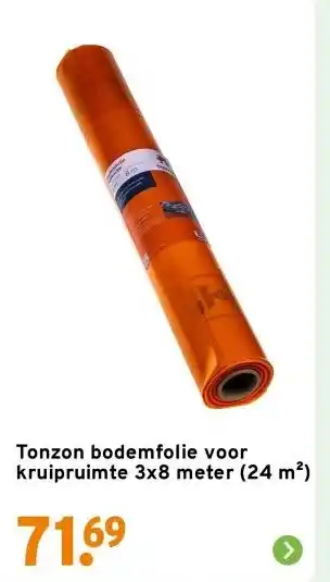 GAMMA Tonzon bodemfolie voor kruipruimte 3x8 meter (24 m²) aanbieding
