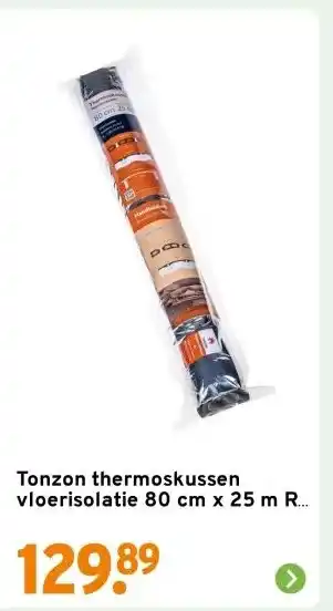 GAMMA Tonzon thermoskussen vloerisolatie 80 cm x 25 m Rd 4.8 aanbieding