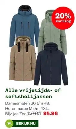 Welkoop Alle vrijetijds- of softshelljassen aanbieding