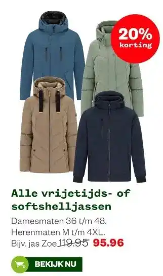 Welkoop Alle vrijetijds- of softshelljassen aanbieding
