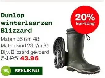 Welkoop Dunlop winterlaarzen Blizzard aanbieding