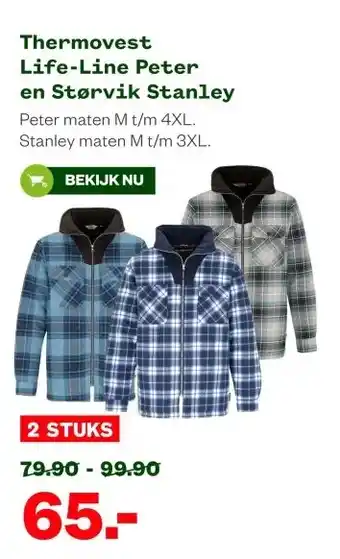 Welkoop Thermovest Life-Line Peter en Størvik Stanley aanbieding