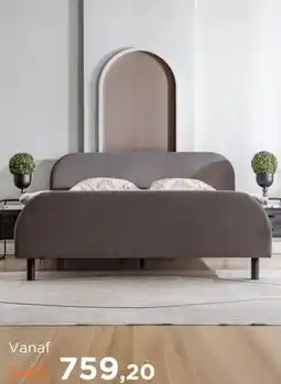 TotaalBED Bed Munno | 140 x 200 cm | Cyber 580, taupe aanbieding