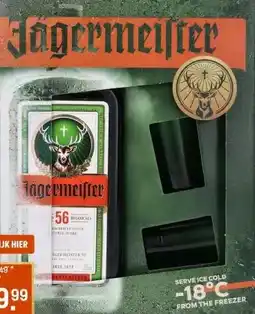Gall & Gall Jagermeister Cadeaupakket met 2 shotglazen 70CL aanbieding