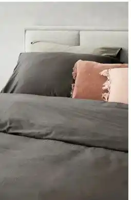 TotaalBED Dekbedovertrek Noa Donkergrijs 140 x 200/220 cm aanbieding