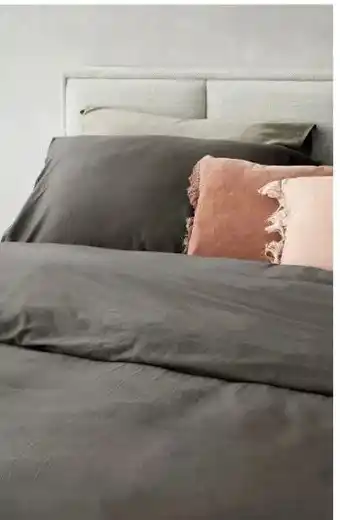 TotaalBED Dekbedovertrek Noa Donkergrijs 140 x 200/220 cm aanbieding