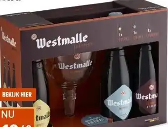 Gall & Gall Westmalle Cadeauverpakking met glas 3X33CL aanbieding