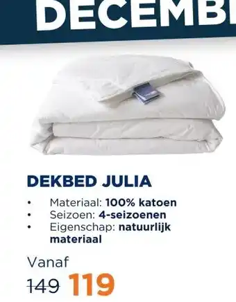 TotaalBED Dekbed Julia 100% katoen | 140 x 200 cm | 4-seizoenen aanbieding