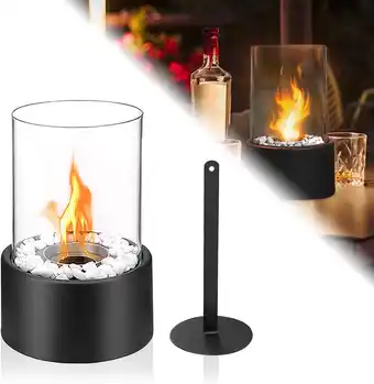 Amazon LZQ Ethanol bio-ethanol open haard, verstelbare vlam voor binnen en buiten aanbieding