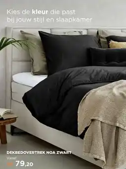 TotaalBED Dekbedovertrek Noa Zwart 140 x 200/220 cm aanbieding