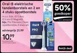 Etos Oral-B elektrische tandenborstels en 2 en 4 stuks opzetborstels aanbieding