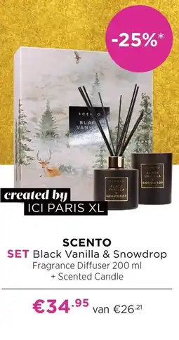 ICI Paris XL Scento SET Black Vanilla & Snowdrop aanbieding