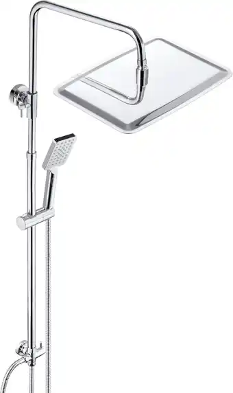 Amazon JOHO 304 roestvrij stalen doucheset douchesysteem regendoucheset met hoofddouche 35x25cm chroom aanbieding