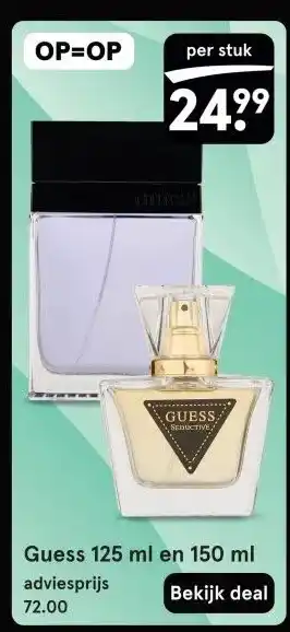 Etos Guess 125 ml en 150 ml aanbieding