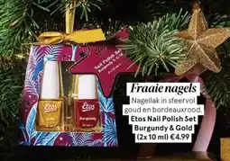 Etos Etos Nail Polish Set Burgundy & Gold (2x 10 ml) aanbieding