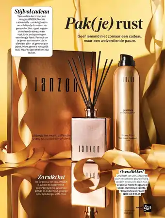 Etos Gracious Home Fragrance | Sticks (100 ml) en zachte, romige Shower Foam (200 ml) aanbieding