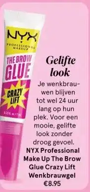 Etos NYX Professional Make Up The Brow Glue Crazy Lift Wenkbrauwgel aanbieding