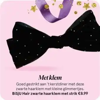 Etos BiSjU Hair zwarte haarklem met strik aanbieding