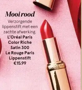 Etos L'Oréal Paris Color Riche Satin 300 Le Rouge Paris Lippenstift aanbieding