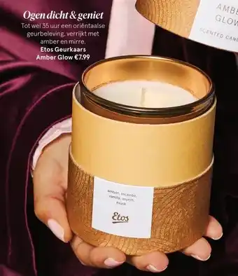 Etos Etos Geurkaars Amber Glow aanbieding