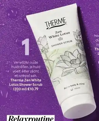 Etos Therme Zen White Lotus Shower Scrub (200 ml) aanbieding