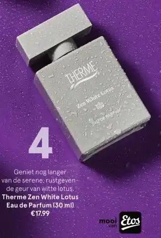 Etos Therme Zen White Lotus Eau de Parfum (30 ml). aanbieding