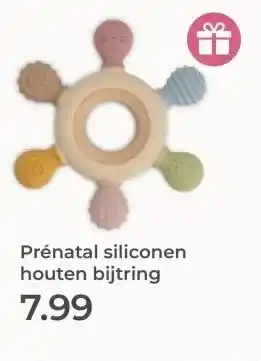Prenatal Prénatal siliconen houten bijtring aanbieding